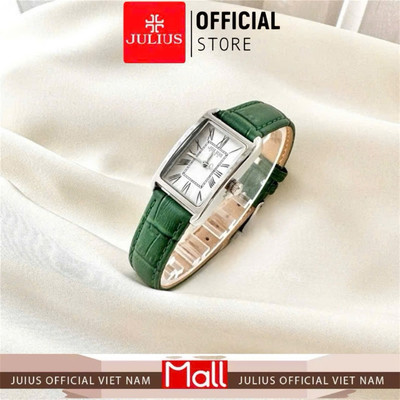 Julius Official | Đồng Hồ nữ Julius JA-1338 dây da xanh