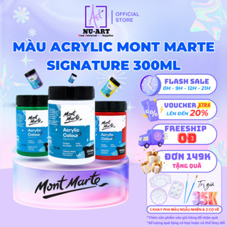 Màu Acrylic 3D Mont Marte Signature 300ml Vẽ Giày, Áo, Tranh Tường, Gốm Sứ, Gỗ, Bìa, Đá, Kính...