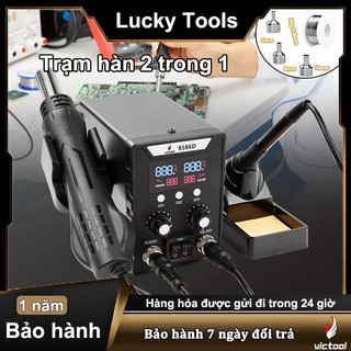  Máy khò hàn Victool,trạm hàn khò 2 trong 1,trạm hàn thiếc 8586D,Máy khò nhiệt với 3 858 vòi phun 