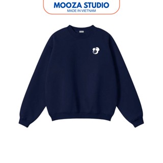  Áo Sweater Form Boxy MOOZA STUDIO Sweater Nỉ Lót Lông Nhung Unisex Local Brand MIC 