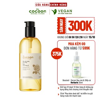 Bigsize - Dầu tẩy trang hoa hồng Cocoon 310ml tẩy sạch makeup & dưỡng ẩm thuần chay