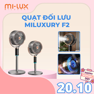 Quạt Đối Lưu Không Khí Thông Minh MILUXURY F2 – Gió Tuần Hoàn, Hỗ Trợ Điều Hòa, Thiết Kế Hiện Đại
