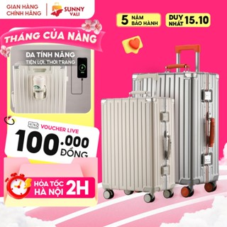 Vali du lịch SUNNY LUMI LM01/RAYMOND CAO CẤP- Vali nhựa PC + ABS khung nhôm xách tay, kí gửi 20/24 và 28 inch