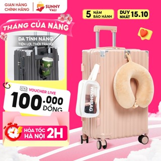 Vali SUNNY SV15 - Vali du lịch, vali khóa kéo thời trang nhựa PC + ABS bảo hành 5 năm
