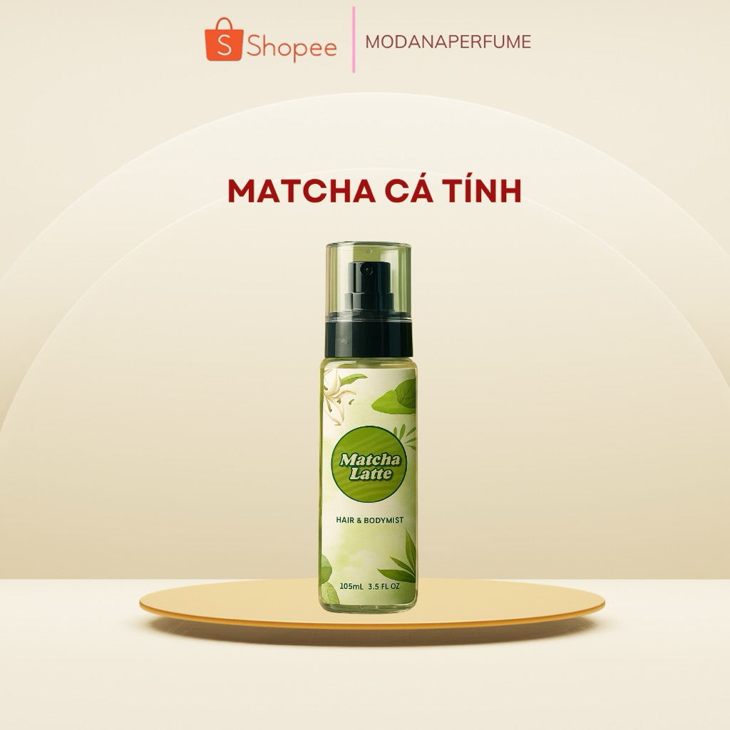 Bodymist xịt thơm toàn thân mùi Matcha cá tính năng động phù hợp đi học, đi chơi xịt khử toàn thân