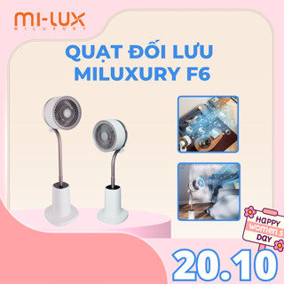 Quạt Đối Lưu MILUXURY F6 Pro - 12 Cấp Độ Gió, Hoạt Động Êm Ái, Điều Khiển Từ Xa Tích Hợp Ion Âm Làm Sạch Không Khí