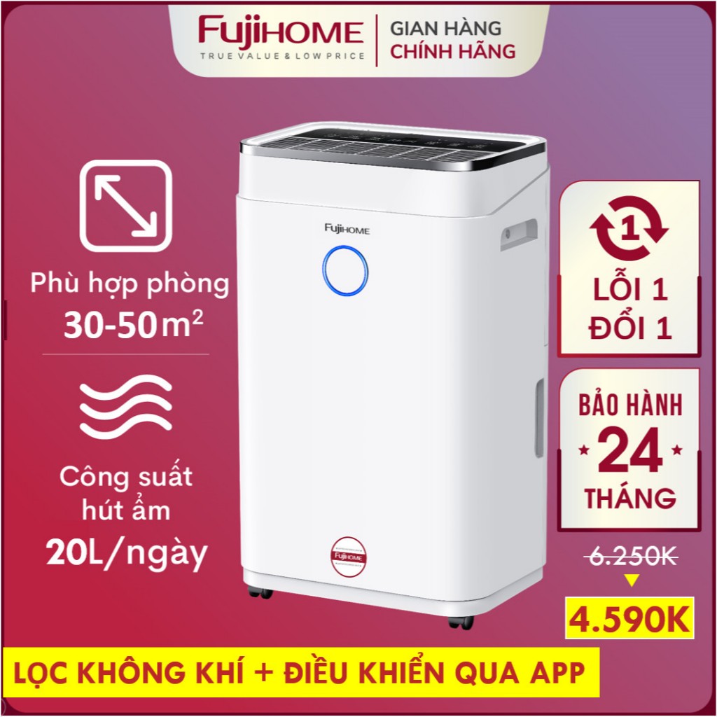 Máy hút ẩm thông minh FUJIHOME DH.20W