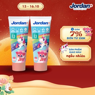 [Combo 2 tuýp] Kem đánh răng cho trẻ em 0-5 tuổi vị vải Jordan Step 1 - 75g