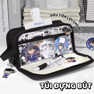  Túi Bút Basic Đơn Giản Nhiều Ngăn– Túi Đựng Bút To Gọn Gàng Phong Cách Tối Giản Phù Hợp Mang Đi Học 