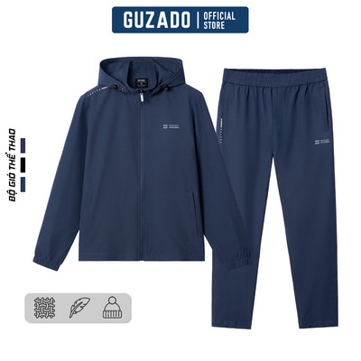 Bộ Quần Áo Nam Thu Đông GUZADO Vải Gió 2 Lớp, Chống Gió, Chống Nước, Giữ Nhiệt Tốt GBG01-GCBG25W001