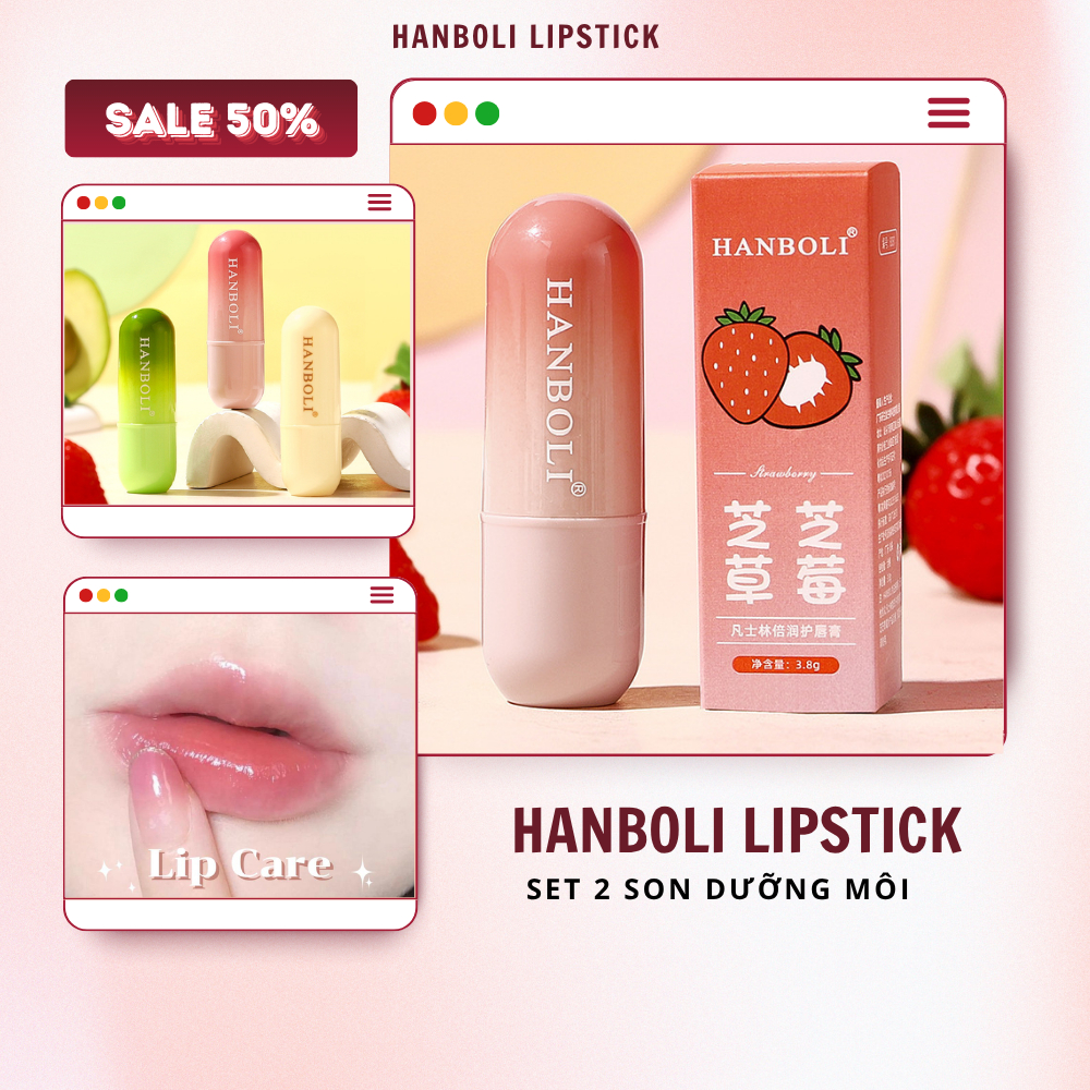 Son Dưỡng Vasaline Hanboli 3.8g Dưỡng Mềm Làm Hồng Môi Chống Nứt Nẻ Bong Chóc Da