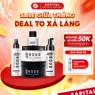 [TẶNG GÔM] FULL COMBO ROUG - Sáp vuốt tóc Matte Clay, Matt Clay, Bọt tạo kiểu, Gôm - Tạo kiểu linh hoạt