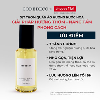  Xịt thơm hương nước hoa CODEDECO Vanilla Sugar 100ml Tinh tế Ngọt ngào Quyến rũừ hoa cam Hoa nhài và Diên vĩ 