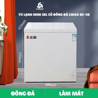 Tủ đông mini cấp đông tuỳ chỉnh nhiệt độ Chigo CG-58L bảo hành 12  tháng Linashop 2018