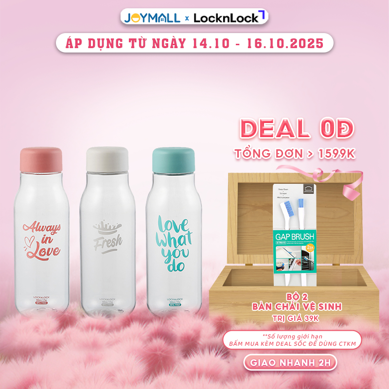 Bình Đựng Nước Hoa Quả Detox LocknLock Milky 500ml HAP654, Hàng chính hãng, không chứa BPA - JoyMall