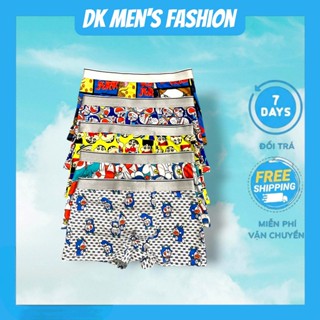 Combo quần sịp đùi nam hoạt hình Doreamon, shin,tôm, quần chất thun lạnh co dãn 4 chiều thông thoáng