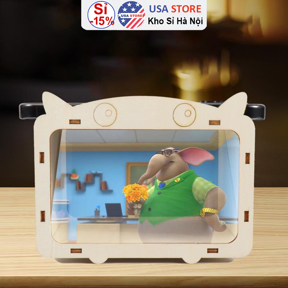 [Giá Xưởng] Mô Hình Hologram Đồ Chơi Steam Tự Lắp - Máy Chiếu 3D Hộp Tạo Ảo Ảnh Làm Tivi - Máy - Xe ô tô - Đồ chơi Steam