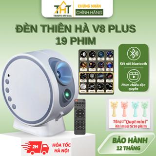 Đèn Chiếu Thiên Hà V8 Plus TAHOTO Đèn Chiếu Trần Vũ Trụ Chiếu Sao 18 Phim Kết Nối Bluetooth Nhạc Trắng Giúp Ngủ Ngon