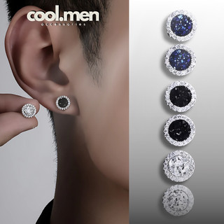  Khuyên Tai Xỏ Lỗ Nam Nữ Đính Đá Viền Tròn Titan Không Gỉ Basic Hoa Tai Unisex Thời Trang Hàn Quốc Coolmen Cá Tính Hiphop 