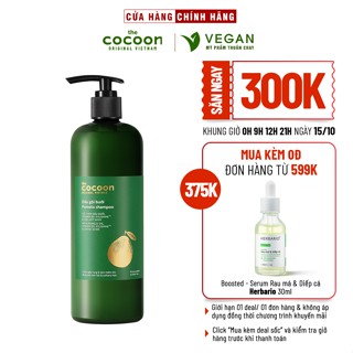 Dầu gội bưởi Pomelo Cocoon Bigsize -  giúp giảm gãy rụng và làm mềm tóc 500ml