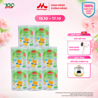 [14&15.10 LIVE] Combo 8 lon Sữa bột Morinaga số 3 Kodomil hộp 800g nhập khẩu Nhật Bản với Lactoferrin, DHA&ARA, Nucleo