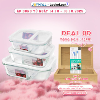 Hộp thủy tinh chia ngăn LocknLock BLANC LLG120 nhiều size - Hàng chính hãng, chịu nhiệt cao -JoyMall