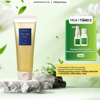 Dầu Gội Tràm Trà AROMATICA Tea Tree Purifying Shampoo 180ml Dành Cho Da Đầu Dầu