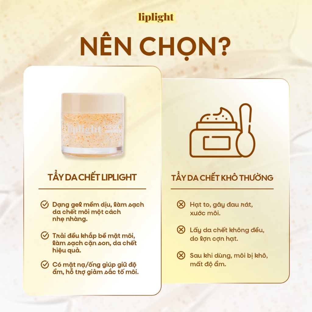 Gel tẩy tế bào chết môi dành cho môi nhạy cảm, hỗ trợ giảm thâm sần, hồng môi Liplight peeling gel 25g | BigBuy360 - bigbuy360.vn