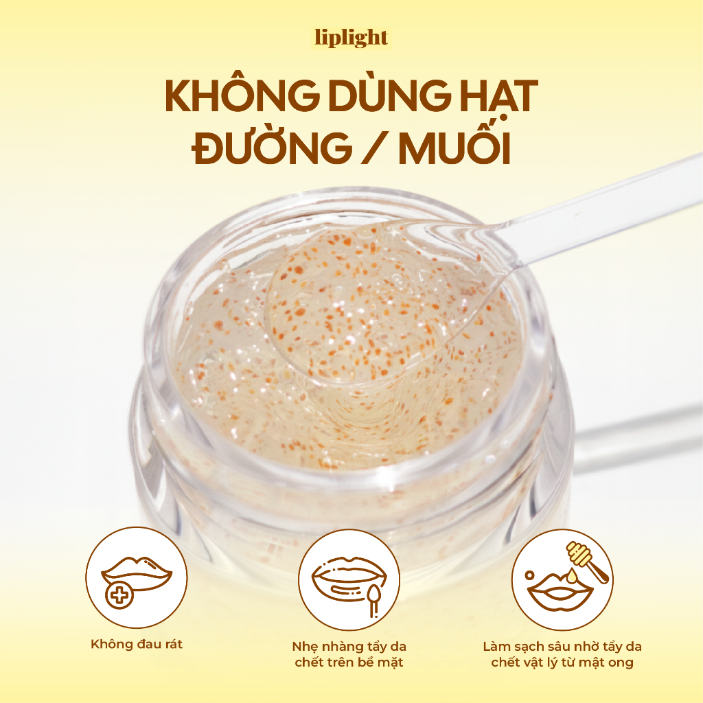 Gel tẩy tế bào chết môi dành cho môi nhạy cảm, hỗ trợ giảm thâm sần, hồng môi Liplight peeling gel 25g | BigBuy360 - bigbuy360.vn