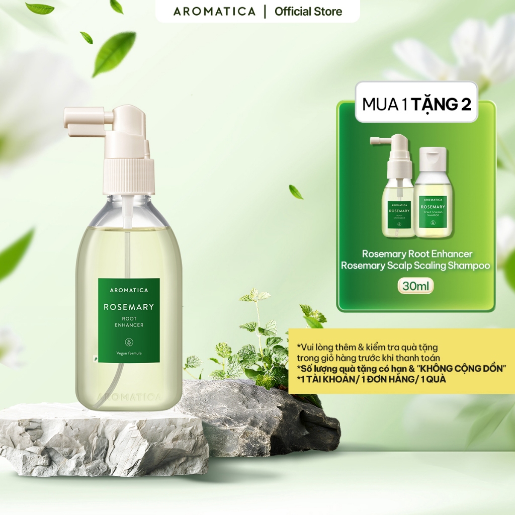 Xịt Dưỡng Chân Tóc Hương Thảo AROMATICA Rosemary Root Enhancer 100ml