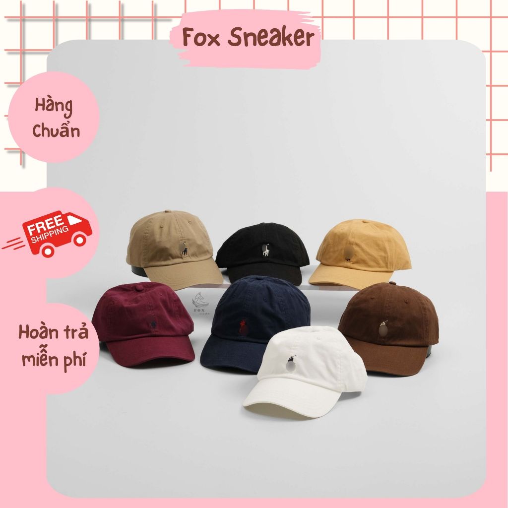 Nón Ngựa Nâu Logo Thêu Đen Chính Hãng | Fox Sneaker
