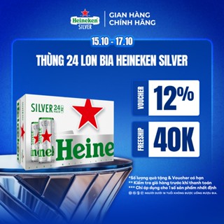 ĐỘ CỒN 4% - HỎA TỐC HCM - Thùng 24 lon bia Heineken Silver 330ml/lon
