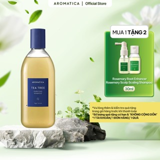 Dầu Gội Tràm Trà AROMATICA Tea Tree Purifying Shampoo 400ml Cho Da Đầu Dầu