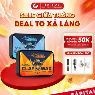 Sáp vuốt tóc Menitems Clay Wax Ultra Grip 90G - Sáp vi tinh thể giữ nếp tới 12H, không bết dính, hương nước hoa nam tính