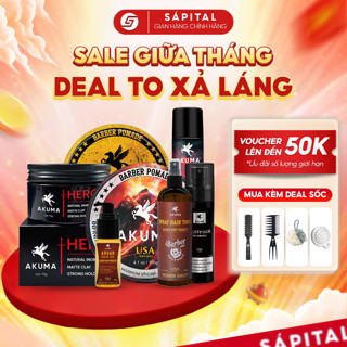 Sáp vuốt tóc AKUMA Infinity Clay & Pomade | Gôm Giữ Nếp | Xịt tạo phồng hỗ trợ cấp ẩm & dưỡng chất