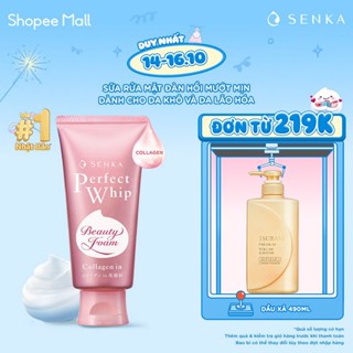 Sữa rửa mặt đàn hồi mướt mịn SENKA PERFECT WHIP collagen in 120g