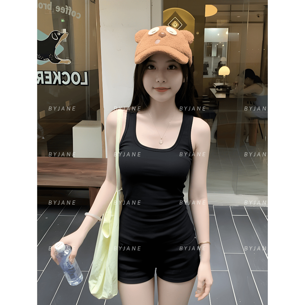 Áo ba lỗ nữ cotton mát BYJANE ( Từ 39kg-62Kg) áo 2 dây bản to, áo tanktop phù hợp đi tập-012 | BigBuy360 - bigbuy360.vn