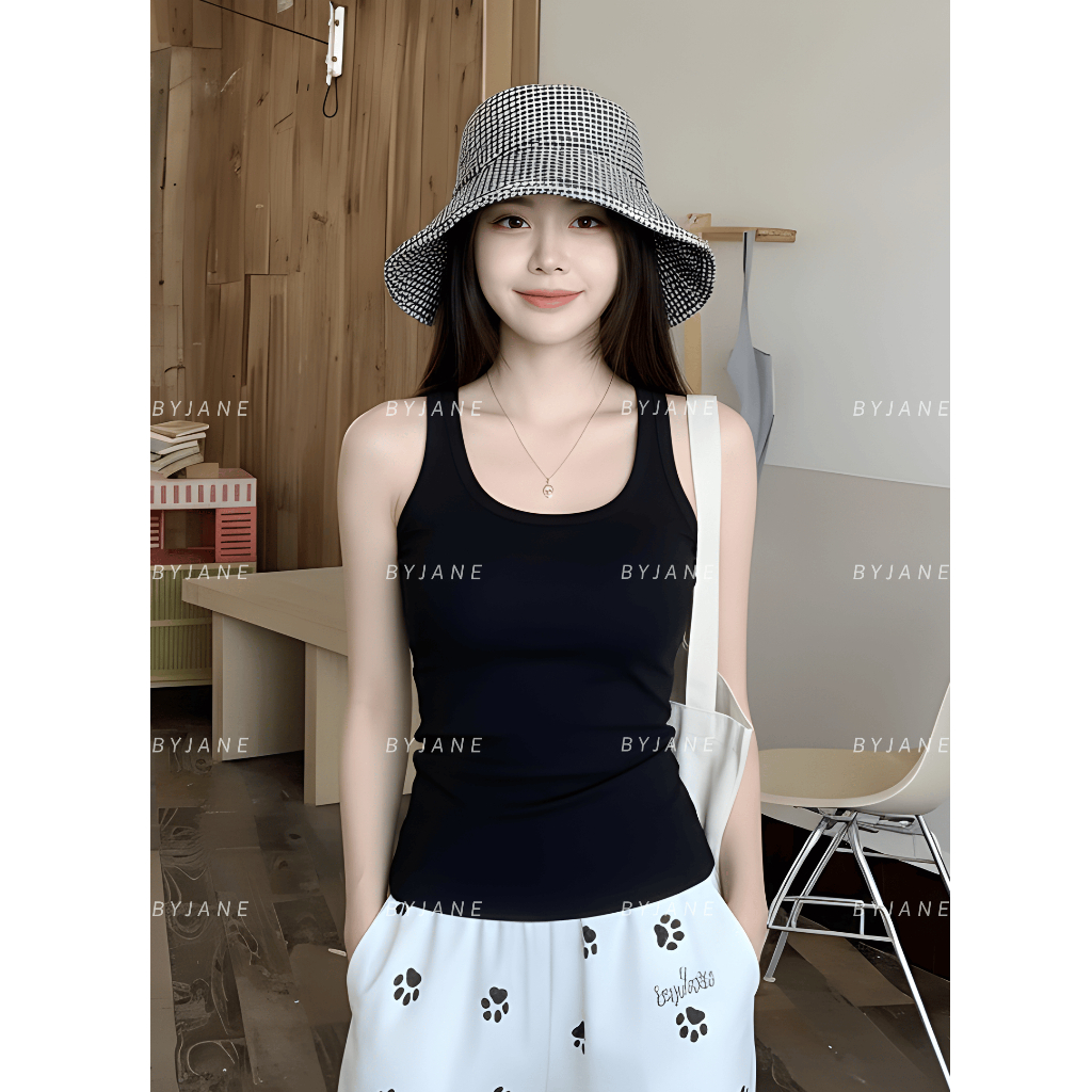 Áo ba lỗ nữ cotton mát BYJANE ( Từ 39kg-62Kg) áo 2 dây bản to, áo tanktop phù hợp đi tập-012 | BigBuy360 - bigbuy360.vn