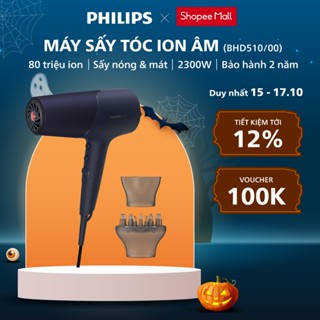 Máy Sấy Tóc PHILIPS BHD510/00, Công Suất 2300 W, Cung cấp 80 triệu ion Chăm Sóc Tóc, Bảo Hành 24 Tháng