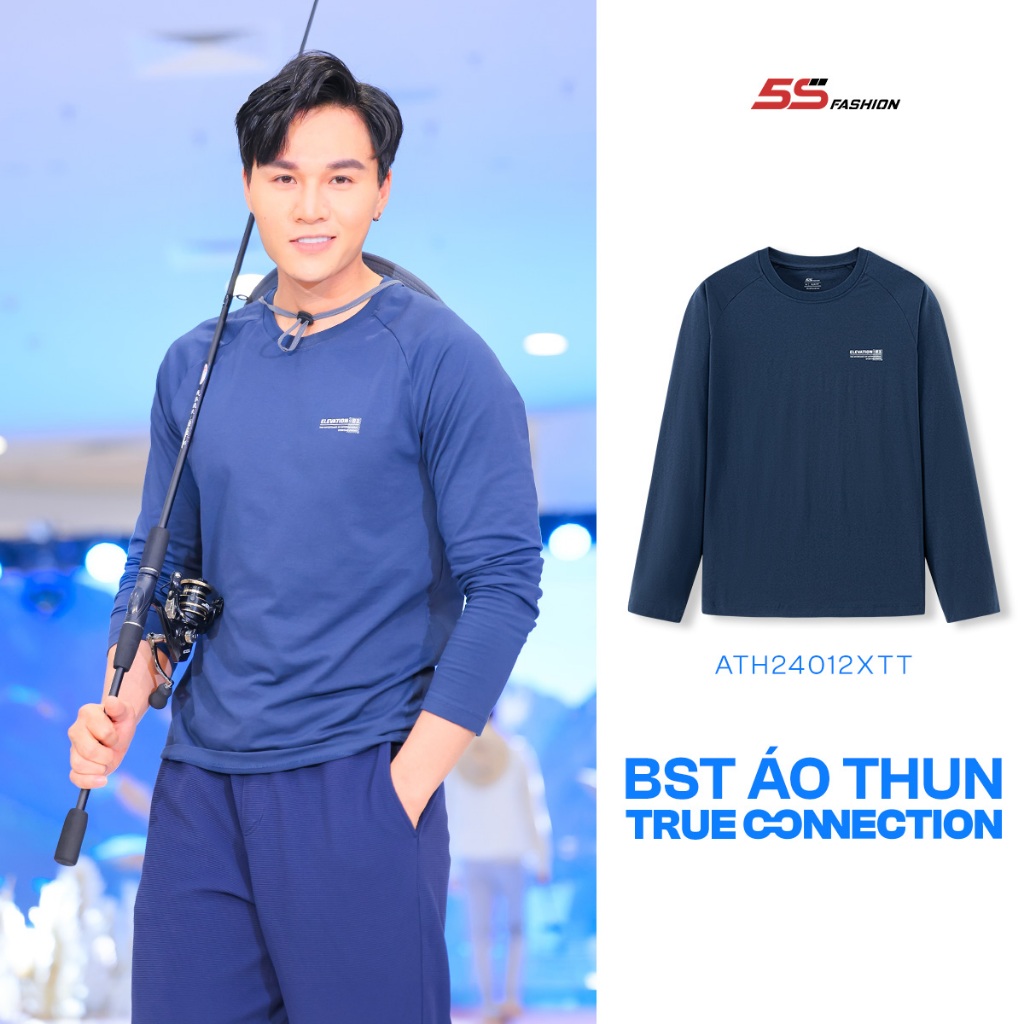 Áo Thun Nam Giữ Nhiệt Dài Tay 5S FASHION Ultra-Soft Ấm Áp, Cổ Tròn,Tay Raglan Khỏe Khoắn (ATH24012)