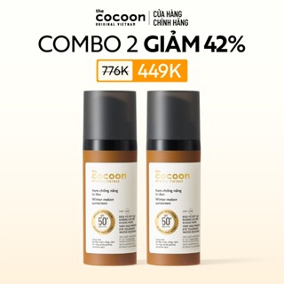 [MUA 2 GIẢM 42%] Combo Kem chống nắng bí đao quang phổ rộng SPF 50 +, PA ++++ Cocoon 50ml