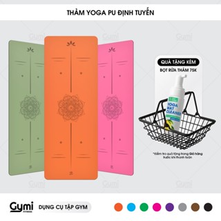  Thảm Tập Yoga Định Tuyến Da PU 5mm - Cao Su PU Chống Trượt Tuyệt Đối - Bám Hút Tốt 