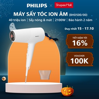 Máy Sấy Tóc PHILIPS BHD500/00, Công Suất 2100 W, Cung Cấp ION Chăm Sóc Tóc, Bảo Hành 24 Tháng