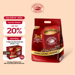 CÀ PHÊ SUA HOÀ TAN 3IN1 HIGHLANDS COFFEE - 50 GÓI