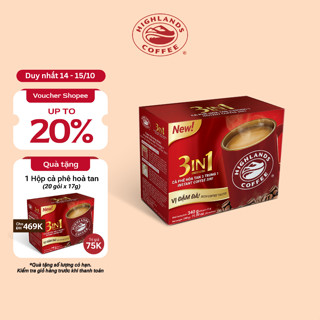 CÀ PHÊ SUA HOÀ TAN 3IN1 HIGHLANDS COFFEE - 20 gói