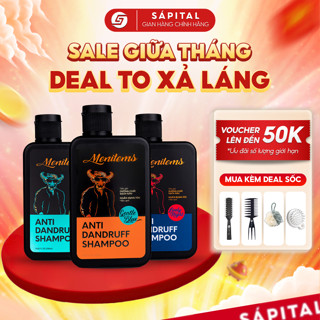 Dầu gội Menitems dưỡng tóc | Dầu gội hỗ trợ giảm gàu - Phục hồi hư tổn - Hương nước hoa nam tính