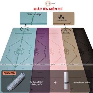  Thảm Tập Yoga Cao Su PU Định Tuyến Tập Yoga Gym Pilates Chống Trơn Trượt 