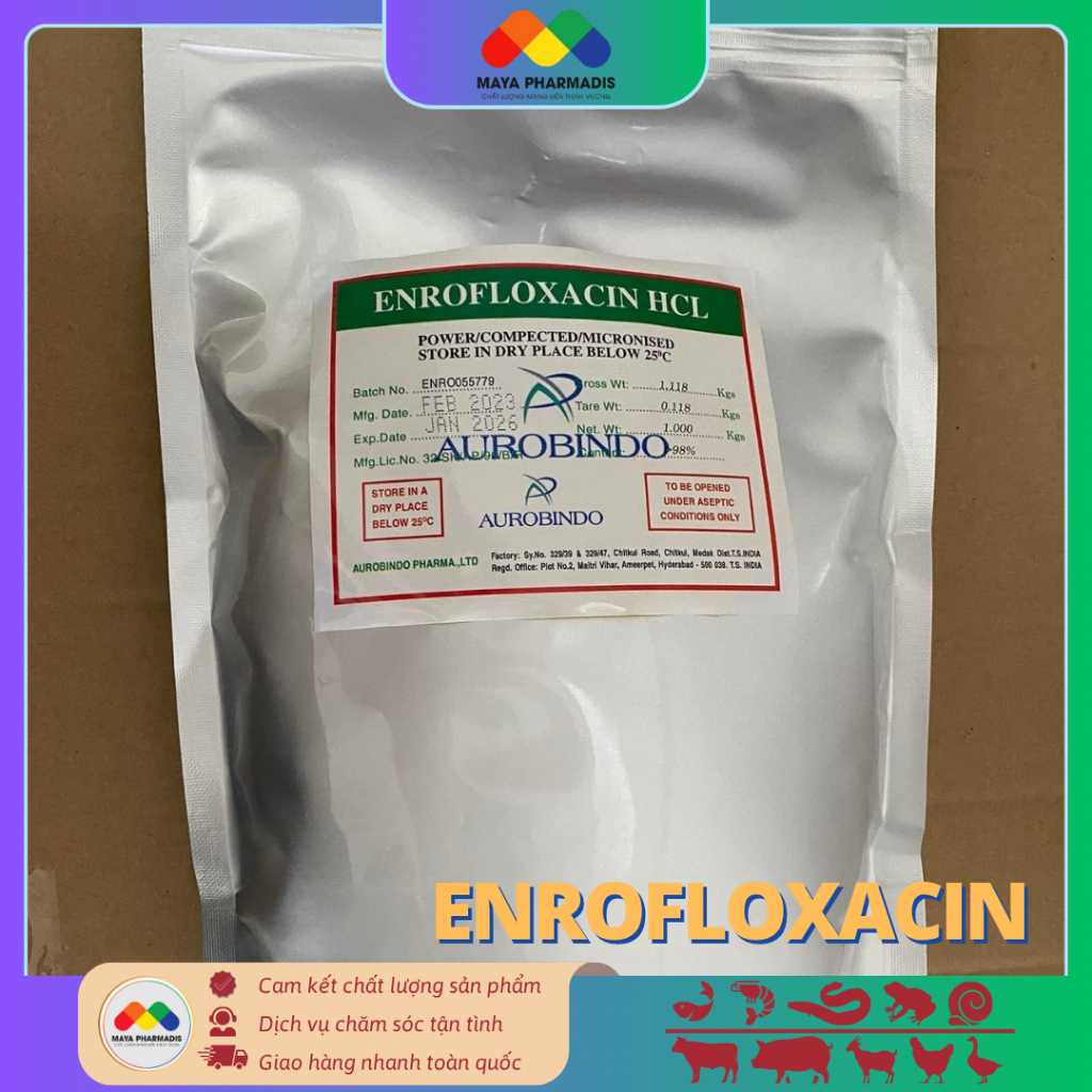 Enro Ấn Độ 98% dùng cho tôm, cá, lươn, ốc