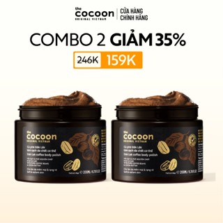 [MUA 2 GIẢM 35%] Combo 2 Tẩy da chết cơ thể cà phê Đắk Lắk Cocoon cho làn da mềm mại và rạng rỡ 200ml