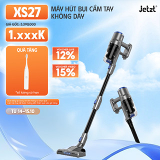 Máy hút bụi cầm tay không dây Jetzt XS27, làm sạch đa năng với đèn LED chiếu sáng